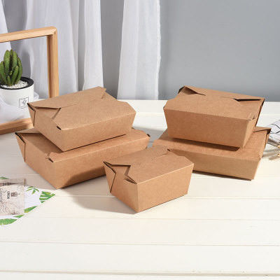 770ml 1270ml 1900ml Cardboard Takeaway Boxes For Salad Sushi