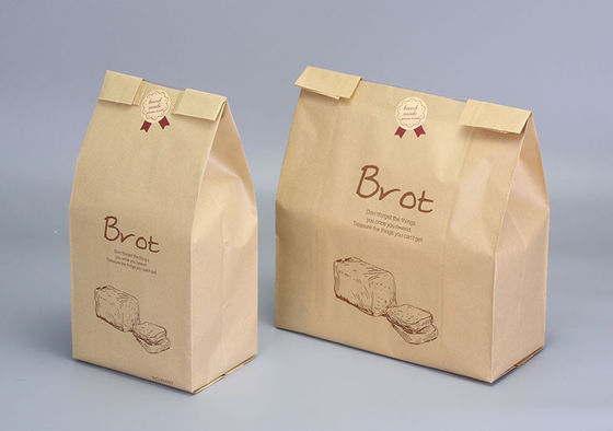 Greaseproof 40gsm-150gsm Takeaway Paper Bags For Food Packaging