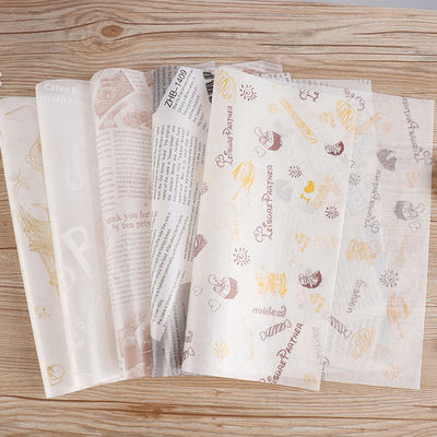 Sandwich Oil Absorption Printed Greaseproof Paper 27.5*29.5CM