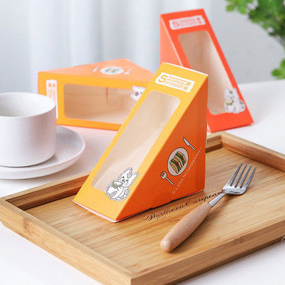 12*6.5*12cm Varnishing Takeaway Sandwich Boxes SGS BV