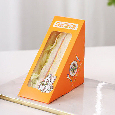 12*6.5*12cm Varnishing Takeaway Sandwich Boxes SGS BV