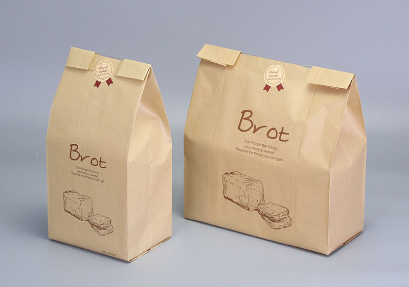 Greaseproof 40gsm-150gsm Takeaway Paper Bags For Food Packaging